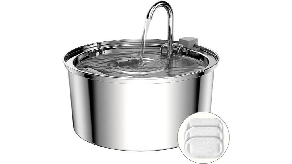 stainless steel cat water fountain