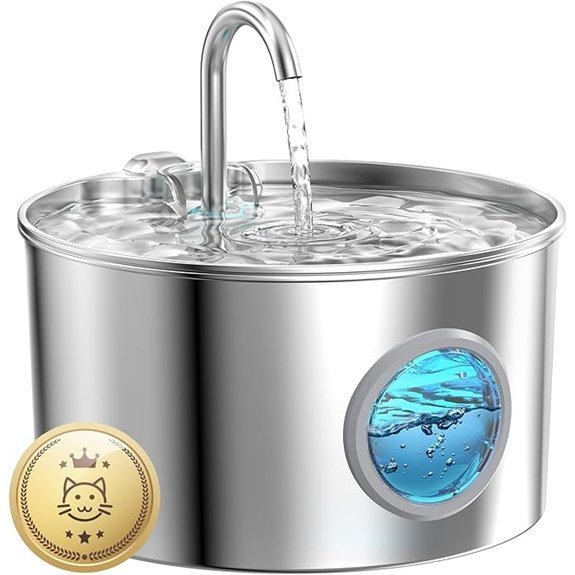 Cat Water Fountain Stainless Steel 74oz for Pets
