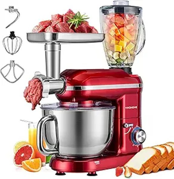 VIVOHOME 3-in-1 Electric Tilt-Head Stand Mixer